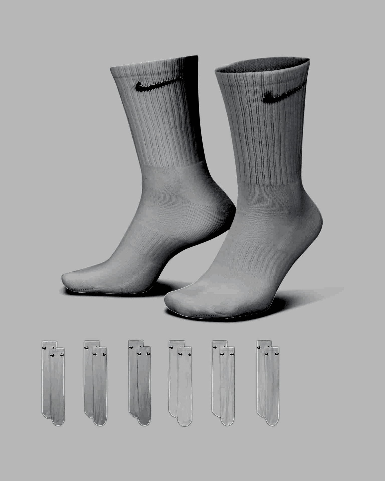 Nike Everyday Cotton Cushioned Crew Unisex 6'lı Çorap