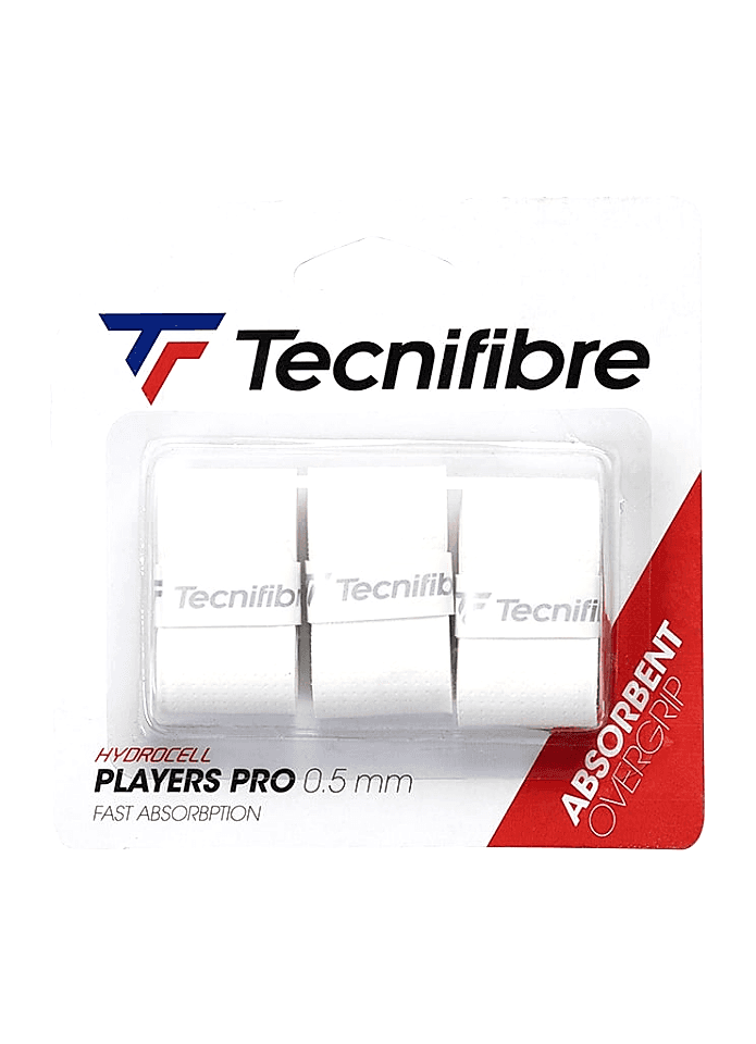 Tecnifibre PLAYERS PRO BEYAZ OVERGRIP 3'LÜ PAKET (0,5 mm)